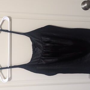 Adjustable spaghetti strapped satin top